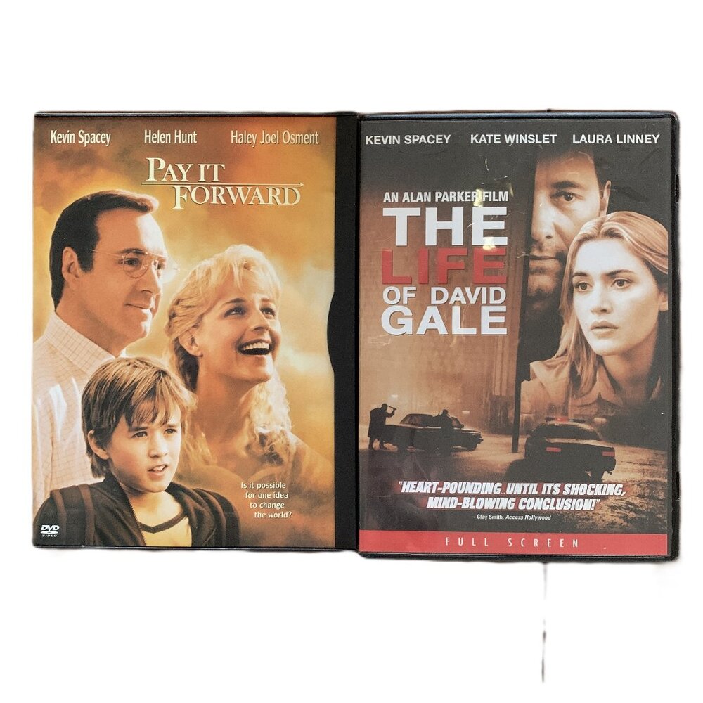 Pay it Forward PG-13 and The life of David Gale R DVDs